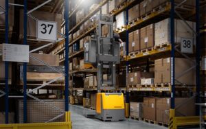jungheinrich order picker used in a fulfillment center in the puget sound region